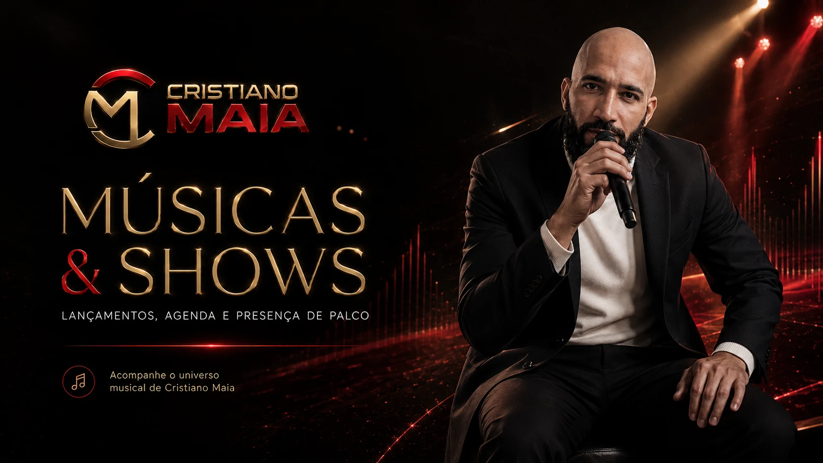Arte oficial de Cristiano Maia para músicas, lançamentos e shows